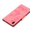 For Sony Xperia XA1 Pressed Flowers Butterfly Pattern Horizontal Flip Leather Case with Holder & Card Slots & Wallet(Pink)