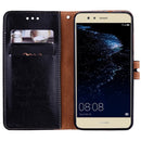 For Huawei P10 Lite Business Style Oil Wax Texture Horizontal Flip Leather Case with Holder & Card Slots & Wallet (Black)