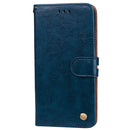 For Huawei P10 Lite Business Style Oil Wax Texture Horizontal Flip Leather Case with Holder & Card Slots & Wallet (Blue)