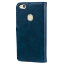 For Huawei P10 Lite Business Style Oil Wax Texture Horizontal Flip Leather Case with Holder & Card Slots & Wallet (Blue)
