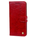For Huawei P10 Lite Business Style Oil Wax Texture Horizontal Flip Leather Case with Holder & Card Slots & Wallet (Red)