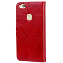 For Huawei P10 Lite Business Style Oil Wax Texture Horizontal Flip Leather Case with Holder & Card Slots & Wallet (Red)