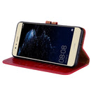 For Huawei P10 Lite Business Style Oil Wax Texture Horizontal Flip Leather Case with Holder & Card Slots & Wallet (Red)