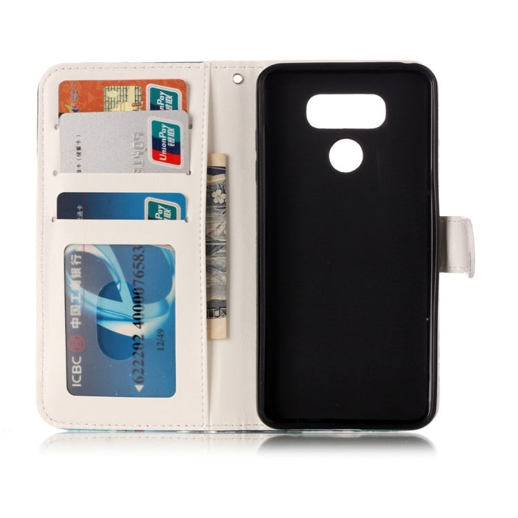 For LG G6 Gloss Oil Embossed Purple Butterfly Horizontal Flip Leather Case with Holder & Card Slots & Wallet & Photo Frame