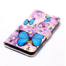 For LG G6 Gloss Oil Embossed Purple Butterfly Horizontal Flip Leather Case with Holder & Card Slots & Wallet & Photo Frame
