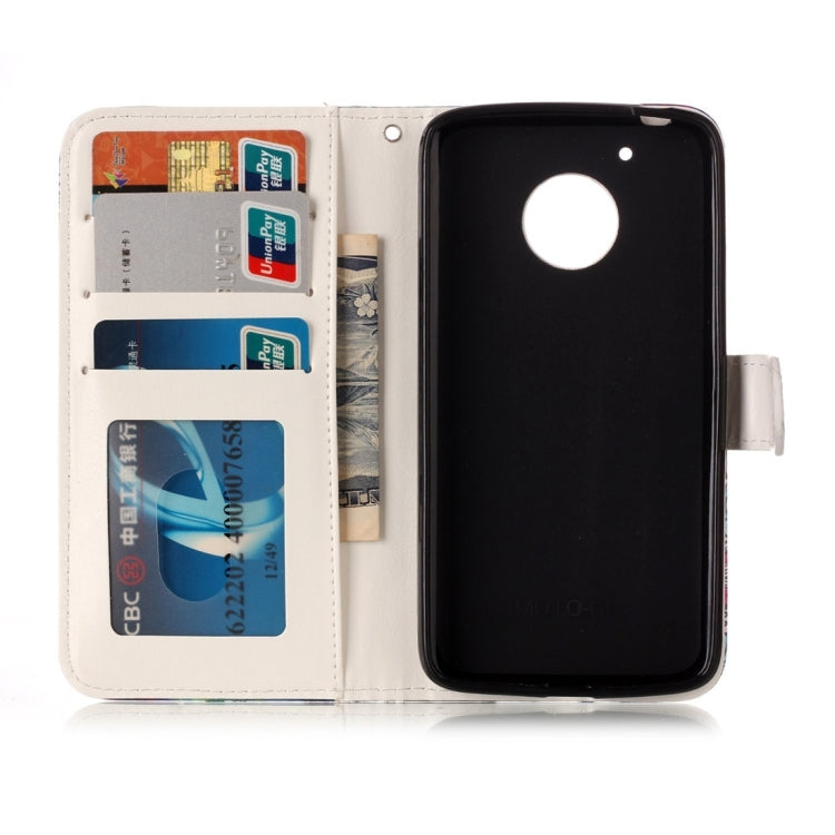 For Motorola Moto G5 Gloss Oil Embossed Wolf Pattern Horizontal Flip Leather Case with Holder & Card Slots & Wallet & Photo Frame
