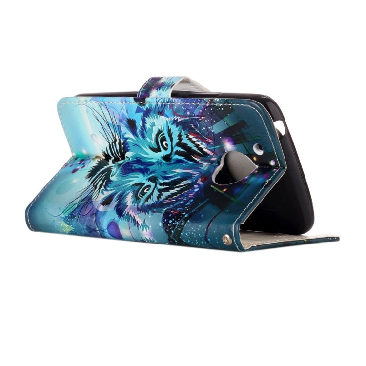 For Motorola Moto G5 Gloss Oil Embossed Wolf Pattern Horizontal Flip Leather Case with Holder & Card Slots & Wallet & Photo Frame