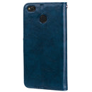 For Xiaomi Redmi 4X Business Style Oil Wax Texture Horizontal Flip Leather Case with Holder & Card Slots & Wallet(Blue)