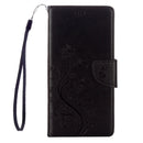 For Sony Xperia XA Ultra Flowers Embossing Horizontal Flip Leather Case with Holder & Card Slots & Wallet & Lanyard(Black)