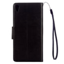 For Sony Xperia XA Ultra Flowers Embossing Horizontal Flip Leather Case with Holder & Card Slots & Wallet & Lanyard(Black)
