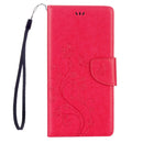 For Sony Xperia XA Ultra Flowers Embossing Horizontal Flip Leather Case with Holder & Card Slots & Wallet & Lanyard(Magenta)