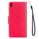 For Sony Xperia XA Ultra Flowers Embossing Horizontal Flip Leather Case with Holder & Card Slots & Wallet & Lanyard(Magenta)