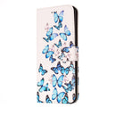 For Huawei P8 Lite (2017) Little Blue Butterfly Pattern Horizontal Flip Leather Protective Case with Holder & Card Slots & Wallet