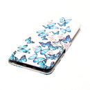 For Huawei P8 Lite (2017) Little Blue Butterfly Pattern Horizontal Flip Leather Protective Case with Holder & Card Slots & Wallet