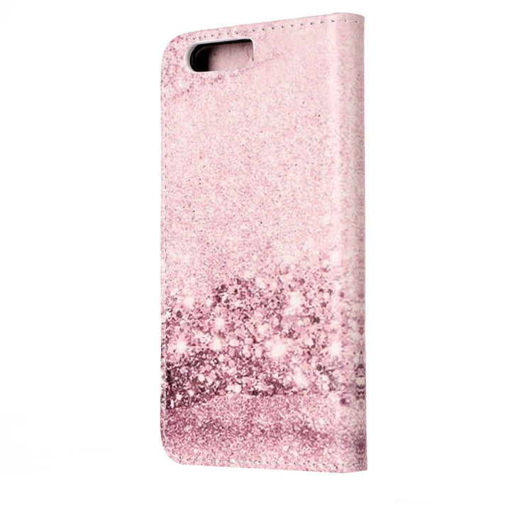 For Huawei P10 Rose Gold Pattern Horizontal Flip Leather Protective Case with Holder & Card Slots & Wallet