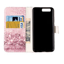 For Huawei P10 Rose Gold Pattern Horizontal Flip Leather Protective Case with Holder & Card Slots & Wallet