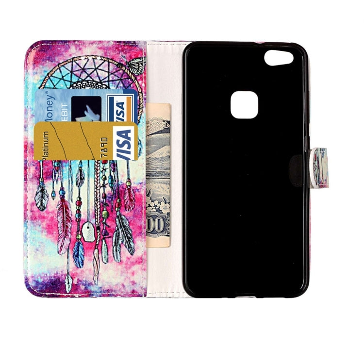 For Huawei P10 Lite Butterfly Bells Pattern Horizontal Flip Leather Protective Case with Holder & Card Slots & Wallet