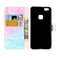 For Huawei P10 Lite Pink Green Marble Pattern Horizontal Flip Leather Protective Case with Holder & Card Slots & Wallet