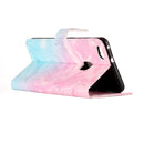 For Huawei P10 Lite Pink Green Marble Pattern Horizontal Flip Leather Protective Case with Holder & Card Slots & Wallet