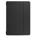 For Huawei MediaPad T3 10 Custer Texture Horizontal Flip Leather Case with Three-folding Holder(Black)