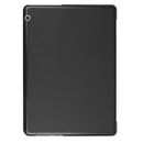 For Huawei MediaPad T3 10 Custer Texture Horizontal Flip Leather Case with Three-folding Holder(Black)