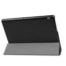 For Huawei MediaPad T3 10 Custer Texture Horizontal Flip Leather Case with Three-folding Holder(Black)