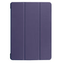 For Huawei MediaPad T3 10 Custer Texture Horizontal Flip Leather Case with Three-folding Holder(Dark Blue)