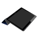 For Huawei MediaPad T3 10 Custer Texture Horizontal Flip Leather Case with Three-folding Holder(Dark Blue)