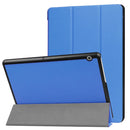 For Huawei MediaPad T3 10 Custer Texture Horizontal Flip Leather Case with Three-folding Holder(Blue)
