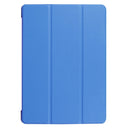 For Huawei MediaPad T3 10 Custer Texture Horizontal Flip Leather Case with Three-folding Holder(Blue)