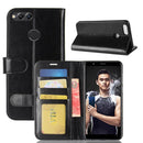 For Huawei Honor 7X Crazy Horse Texture Horizontal Flip Leather Case with Holder & Card Slots & Wallet(Black)