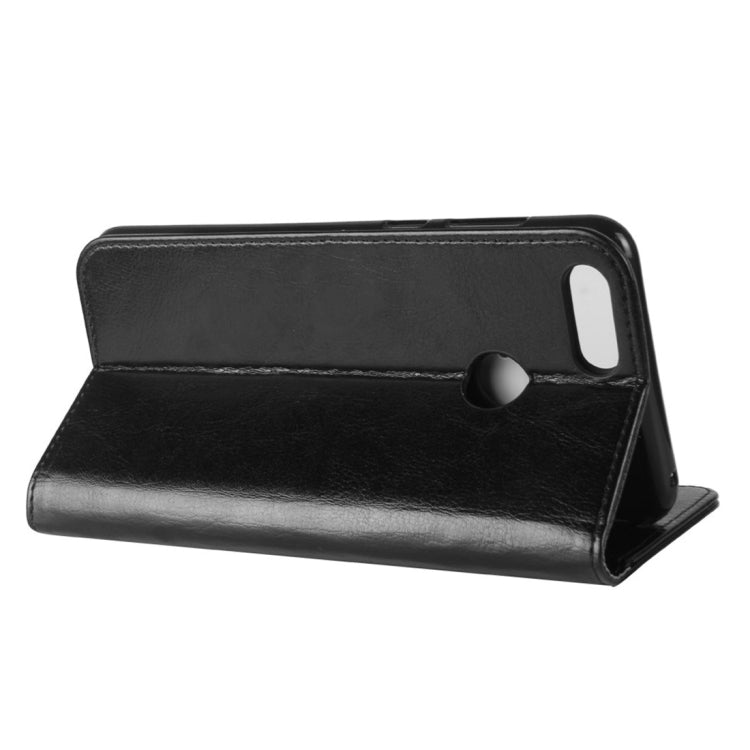 For Huawei Honor 7X Crazy Horse Texture Horizontal Flip Leather Case with Holder & Card Slots & Wallet(Black)
