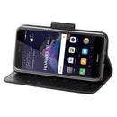 For Huawei P8 Lite (2017) Butterflies Embossing Horizontal Flip Leather Case with Holder & Card Slots & Wallet & Lanyard (Black)