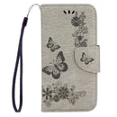 For Huawei P8 Lite (2017) Butterflies Embossing Horizontal Flip Leather Case with Holder & Card Slots & Wallet & Lanyard (Grey)