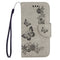 For Huawei P8 Lite (2017) Butterflies Embossing Horizontal Flip Leather Case with Holder & Card Slots & Wallet & Lanyard (Grey)