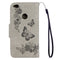 For Huawei P8 Lite (2017) Butterflies Embossing Horizontal Flip Leather Case with Holder & Card Slots & Wallet & Lanyard (Grey)