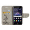 For Huawei P8 Lite (2017) Butterflies Embossing Horizontal Flip Leather Case with Holder & Card Slots & Wallet & Lanyard (Grey)