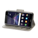For Huawei P8 Lite (2017) Butterflies Embossing Horizontal Flip Leather Case with Holder & Card Slots & Wallet & Lanyard (Grey)