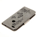 For Huawei P8 Lite (2017) Butterflies Embossing Horizontal Flip Leather Case with Holder & Card Slots & Wallet & Lanyard (Grey)