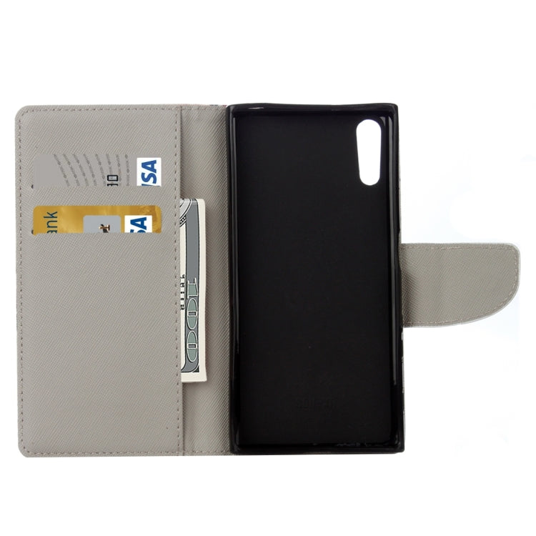 For Sony Xperia XZ Eyes Pattern Horizontal Flip Leather Case with Holder & Card Slots & Wallet