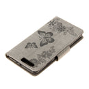 For Huawei P10 Plus Butterflies Embossing Horizontal Flip Leather Case with Holder & Card Slots & Wallet & Lanyard(Grey)