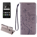For Huawei P9 Lite Butterflies Embossing Horizontal Flip Leather Case with Holder & Card Slots & Wallet & Lanyard(Grey)