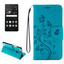 For Huawei P9 Lite Butterflies Embossing Horizontal Flip Leather Case with Holder & Card Slots & Wallet & Lanyard(Blue)