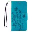For Huawei P9 Lite Butterflies Embossing Horizontal Flip Leather Case with Holder & Card Slots & Wallet & Lanyard(Blue)