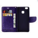 For Huawei P9 Lite Butterflies Embossing Horizontal Flip Leather Case with Holder & Card Slots & Wallet & Lanyard(Purple)
