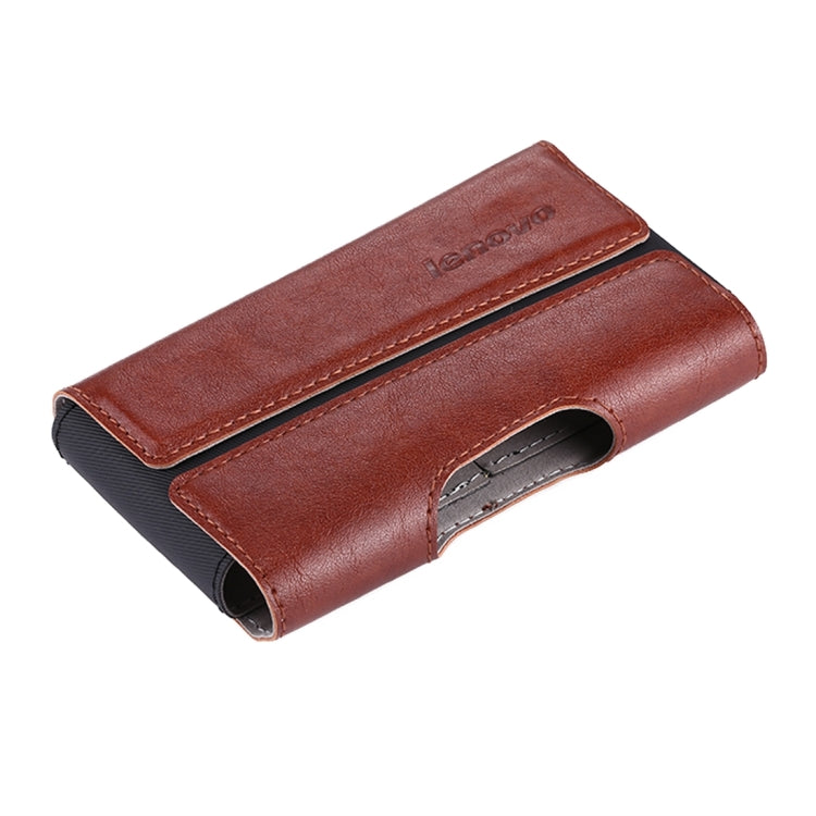 Original for Lenovo A588T (MPH1969) Crazy Horse Texture Horizontal Style Leather Carrying Case Waist Bag with Back Splint (Brown)
