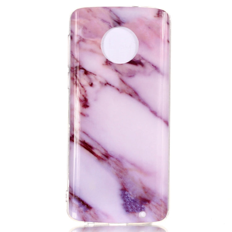 Marble Pattern Soft TPU Case For Motorola Moto G6 Plus (2018)(Purple)