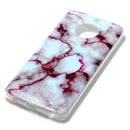 Marble Pattern Soft TPU Case For Motorola Moto G6 Plus (2018)(Red)