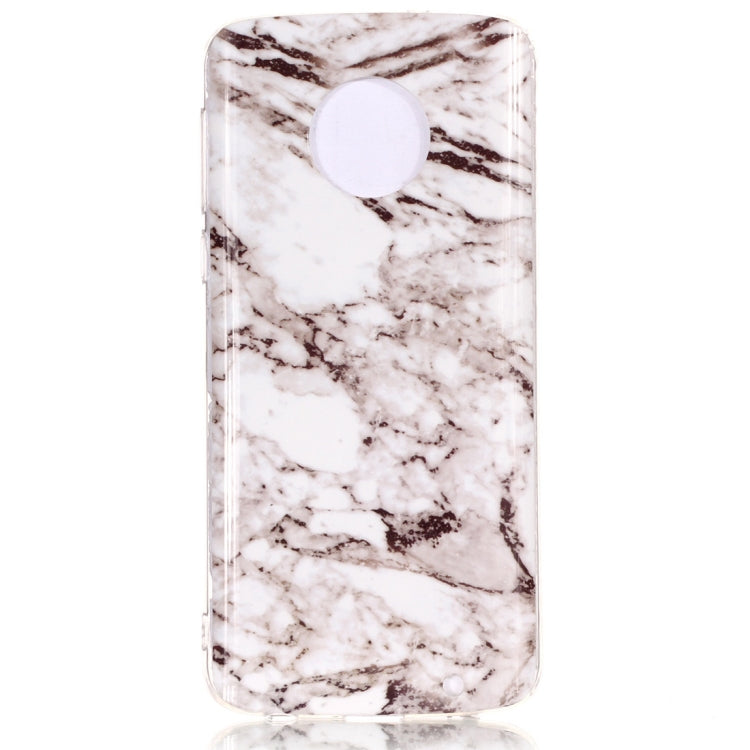 Marble Pattern Soft TPU Case For Motorola Moto G6 Plus (2018)(White)