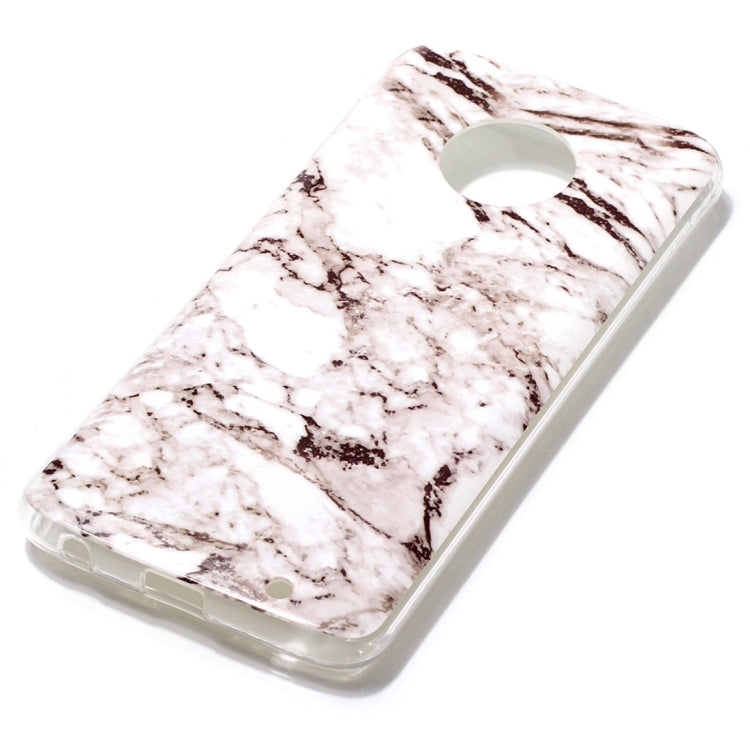 Marble Pattern Soft TPU Case For Motorola Moto G6 Plus (2018)(White)